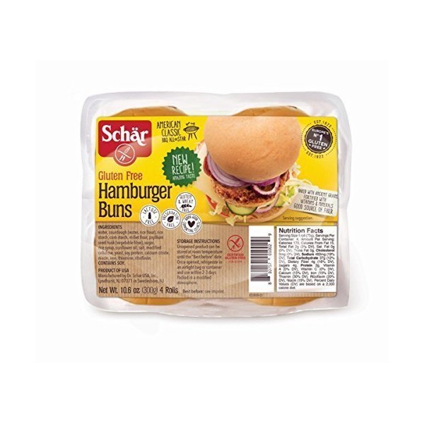 Schar Gluten Free Hamburger Buns, 10.6 oz by Schar