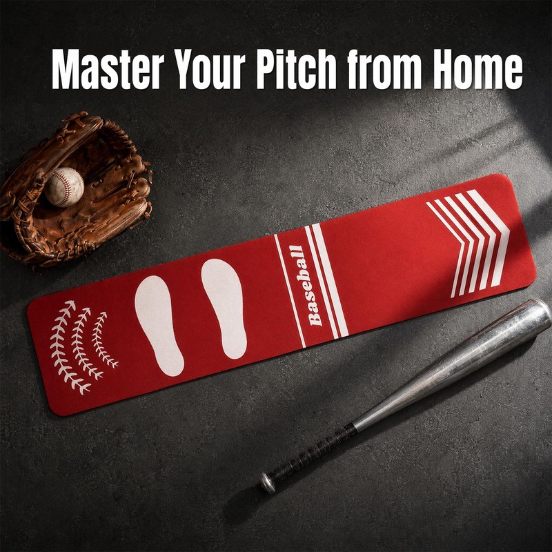 Extra Thick Softball Pitching Mat for Youth Beginners, 54"x12"