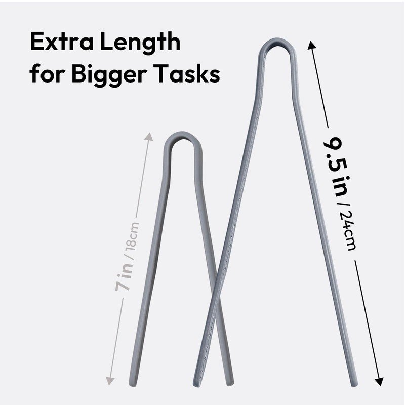 carrotez Silicone Tongs for cooking, Anti-Slip,Non-Scratch kitchen tongs 9.5 Inch