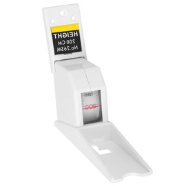 Height Gauge, 2 m Retractable Height Measuring Tape, Portable Stadiometer for Wall Mounting, Height Measurement for Adults, Children (White)