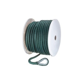 Seachoice Boat Anchor Rope, Double-Braid, Nylon, Achor Line, 1/2 in. X 150 Ft., Forest Green