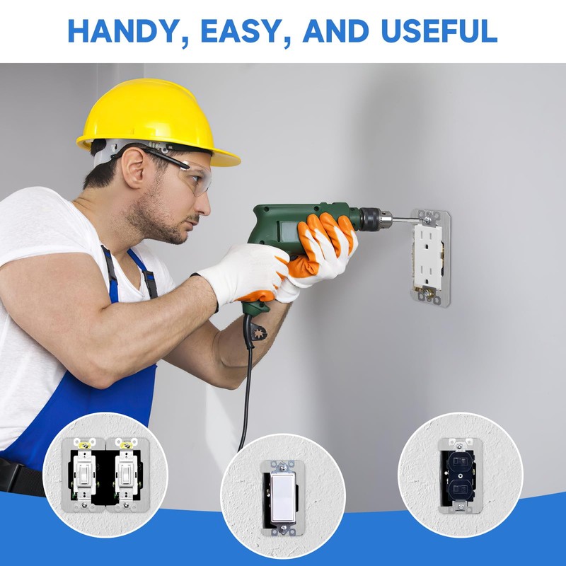 10 Pcs Wall Plate Spacer,Spacers for Electrical Outlets, Metal Flush