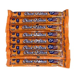 Chick O Stick Candy Bars | 8 Pack | Crunchy Peanut Butter Rolled In Toast Coconu