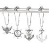 WEBEEDY 12 Pcs Nautical Shower Curtain Hooks Rust Proof Skull