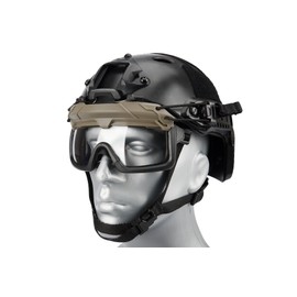 Lancer Tactical Safety Goggle for Bump Type Helmet (Helmet Not Included) (Foliage Green Frame/Clear Lens)