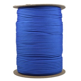BORED? PARACORD! 550 Paracord Type III 7 Strand - Utility Cord - Royal Blue 1000 Foot Spool