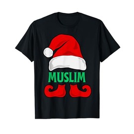 Muslim Claus Funny Christmas Jumper Nickname Pyjamas T-Shirt, black