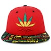 Trendy Apparel Shop Rasta Marihuana Leaf Weed 3D bordado plano