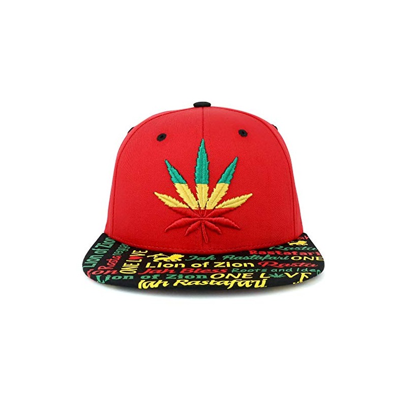 Trendy Apparel Shop Rasta Marihuana Leaf Weed 3D bordado plano