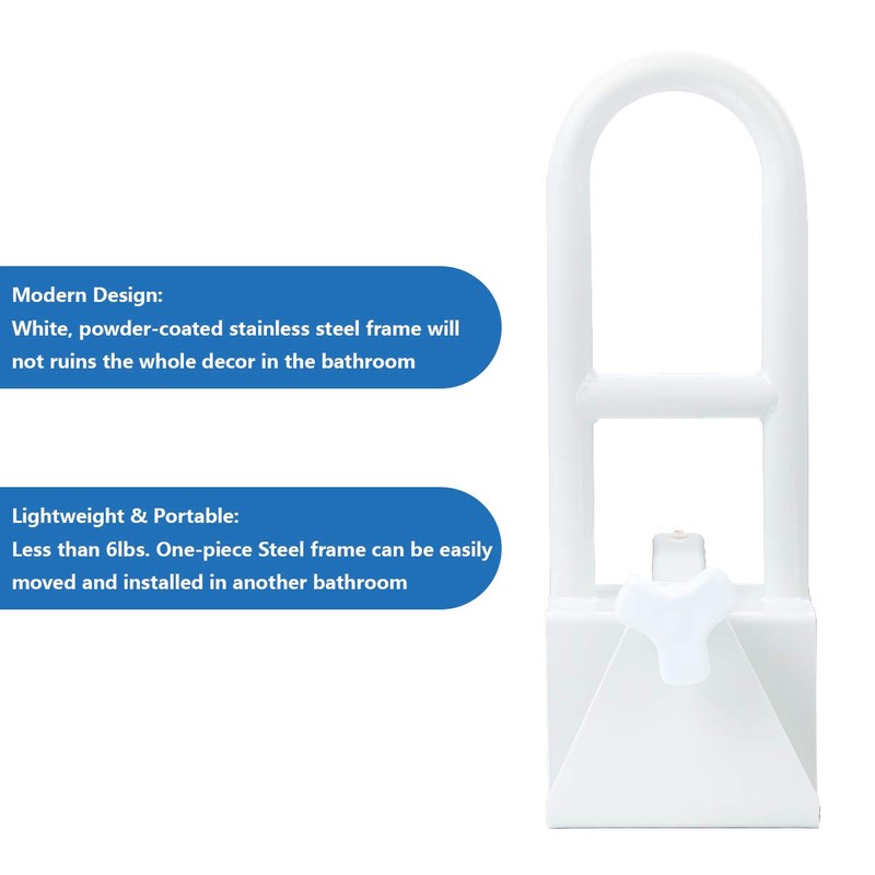 Butizone Bathtub Safety Rail, Medical Adjustable Tub Grab Bar Handle