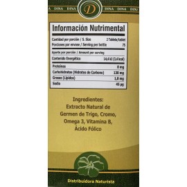 Dina Levadura de cerveza 150 Tabletas Omega 3 Vitamina B Acido Folico