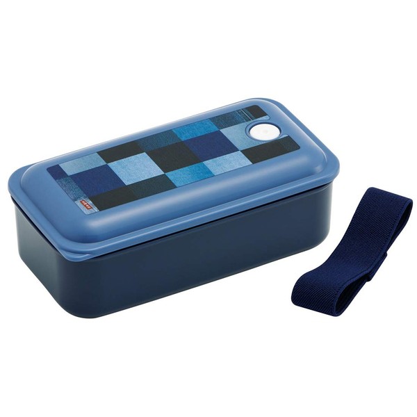 Skater PAL5AG Silver Ion Ag+ Bento Box, Antibacterial, Fluffy, Packing, One-Piece, 1-Tier, 18.9 fl oz (530 ml), Denim