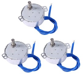3PCS Synchronous Synchron Motor Turntable Motor Electric Synchron Motor For Cup Turner,cuptisserie,Tumbler Cup Rotator with 7mm Flexible Coupling 100-127VAC 50/60 Hz 4W 2.5-3RPM/MIN CCW/CW