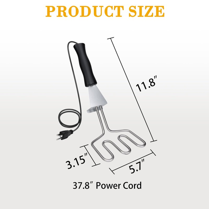 Neowah 600W Electric Charcoal Starter, 37.8-inch Cord, Compatible with Big