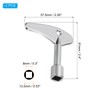 PATIKIL 2pcs Square Spanner Key, Square Utility Service Keys Socket