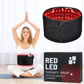 Cinturón de Luz Roja，Dispositivo de Cinturón de Luz Roja Infrarroja Calentado Ajustable, Adecuado para Aliviar el Dolor de Cuerpo, Cintura, Hombros, Rodillas y Espalda