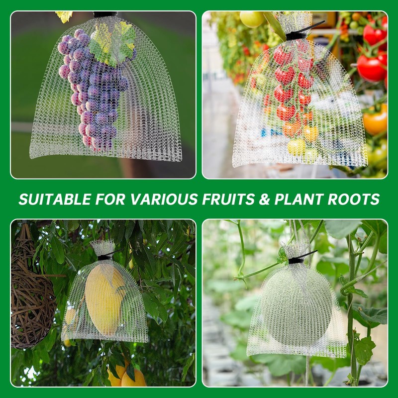 25Pcs 8 x 12 inch Fruit Protection Wire mesh Bags,
