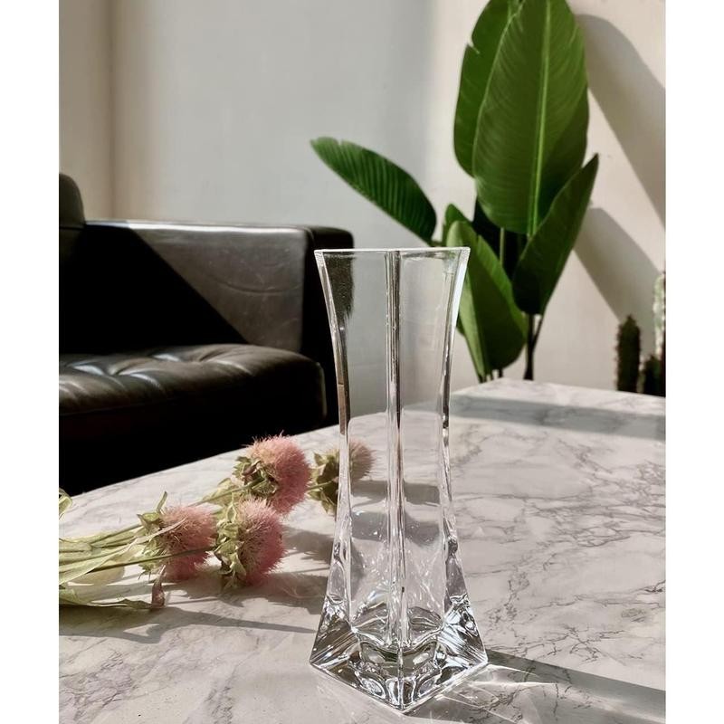 Small Acrylic Square Bud Vase, Shatterproof, High Transparency, Plastic Single