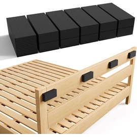 25Pcs Furniture Wall Protectors, EVA Foam Headboard Stoppers for Wall, Anti-Shake Self Adhesive Soundproof Furniture Pads,10Pcs (20mm Thick)+15Pcs (3mm Thick) Couch Wall Protecto,Black