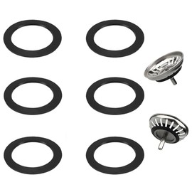 6 PCS Sink Plug Seal Ring 56mm Sink Drain Seal Waterproof Waste Rubber Washer Drain Sealing Replacement Accessories for Strainer Basket Plug
