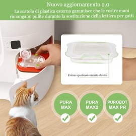 BUNMO Pack of 6 Odour Eliminators for Pura Max/Pura Max 2 / Purobot Max Pro Self-Cleaning Cat Litter Tray, N50 2.0 Odour Remover, Odour Control