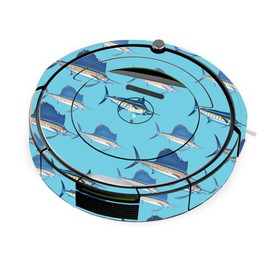 MightySkins Skin Compatible with iRobot Roomba 690 Robot Vacuum - Billfish Stripes | Protective, Durable, and Unique Vinyl Decal wrap Cover | Easy to Apply, Remove | Made in The USA