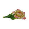 Capodimonte 6 Inch Italian Handmade Ceramic Yellow and Pink Rose