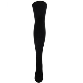 Women's Black Fashion Cable Knit Wool/ Acrylic Over Knee High Sock