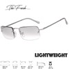 The Fresh Minimalist Small Rectangular Sunglasses Clear Eyewear Spring Hinge