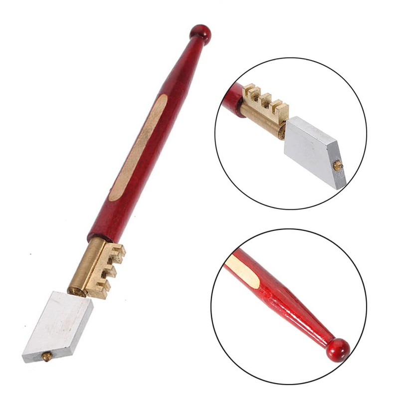 Glass Cutter with Diamond Tip, 175mm Heavy Duty Diamond Tip