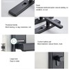 Door Lever Lock Universal Aluminium Alloy Black Door Security Latch