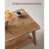 VASAGLE Coffee Table, 2-Tier Living Room Table with Storage, Center