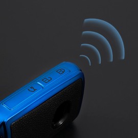 Mad Max Leather Type B 3 Button TPU Soft Smart Key Case for Mazda Silver