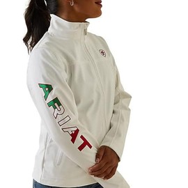 ARIAT Women's Classic Team Softshell MEXICO Jacket, White, Size X-Large