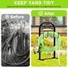 Freexployer Garden Hose Holder, Hose Holder Stand Rustproof Freestanding Heavy-Duty