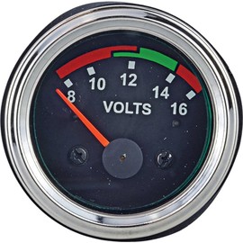 DB Electrical 640-01001 0-18 Volt Voltage Gauge- Lighted