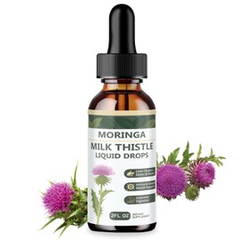 Fertility Milk Thistle Liquid Drops | Liver Detox & Cleanse Supplement with Dandelion, Moringa | Vegan, Non-GMO, Alcohol-Free | 2 Fl Oz (60ml)