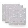 Gaocai 3 Pcs Silver Shiny Silver Rhinestones Wall Plates Light