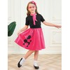 APRROOT 50s Outfit for Girls Decades Day Outfits Kids Girls