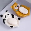 Ceramic Soap Dish with Drain Cute, Embellishments Soap Holder Creative
