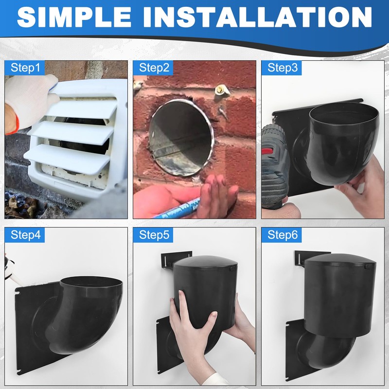 Dryer Vent Cover 4 inch, Seal Natural Energy Saving, Replacement
