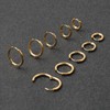 5 Pairs of Hoop Earrings for Men and Women, 316L