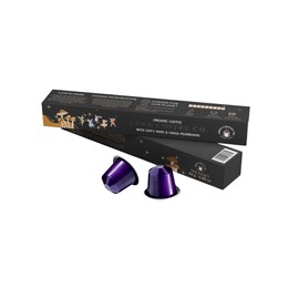 Eden Coffee Organic Capsules Compatible with Nespresso with Lion's Mane and Chaga Mushrooms - Brain & Immune Support - Vegan & Keto - Antioxidants & Superfoods - 3 Pack 30 Count