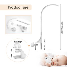 Mobile Holder White Mobile Holder Bed Adjustable Mobile Changing Table for Baby Cot Holder Frame Rod for Hanging Wind Chimes Bed Bell Accessories