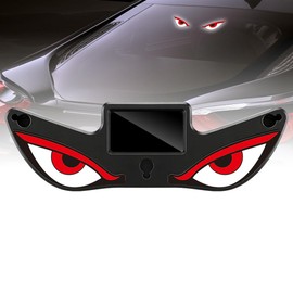 Teguangmei Solare Luce LED di Occhi Diavolo per Finestrino Auto 6 Modalità Occhi LED per Parabrezza con Sensore di Luce, Supporto Ventosa, Solare e USB Doppia Alimentazione, per Auto Camion SUV