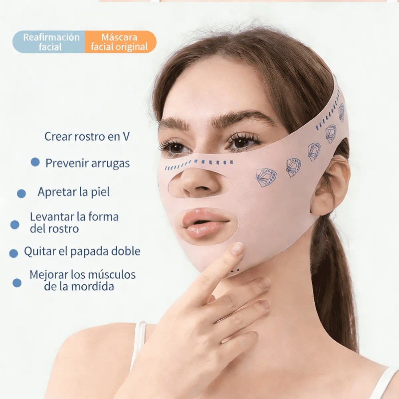 Banda Moldeadora Facial Anti Arrugas Papada Ultra Delgada