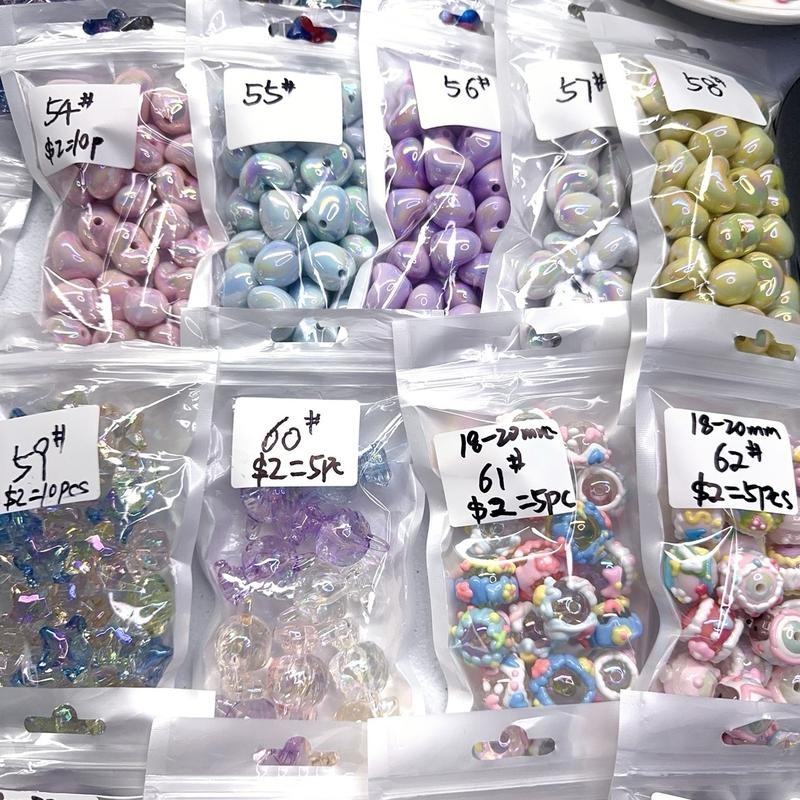 Clearance Acrylic beads for pens keychain crystal beads:_3#
