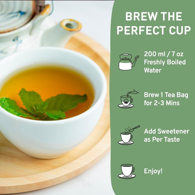 HANDPICK, Peppermint Tea Bags (100 Count) Non-GMO, 100% Pure Peppermint