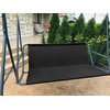 Replacement Swing Seat Cover for Garden Swing Black 120 x