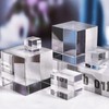 Multicoloured Cube Prism Glasses, Transparent Cube Optical Glass Cube Prism,